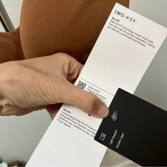 Nike Alate Minimalist Light Support Brown Padded Sports Bra XS Cup F-G Dri-FIT - Picture 5 of 13